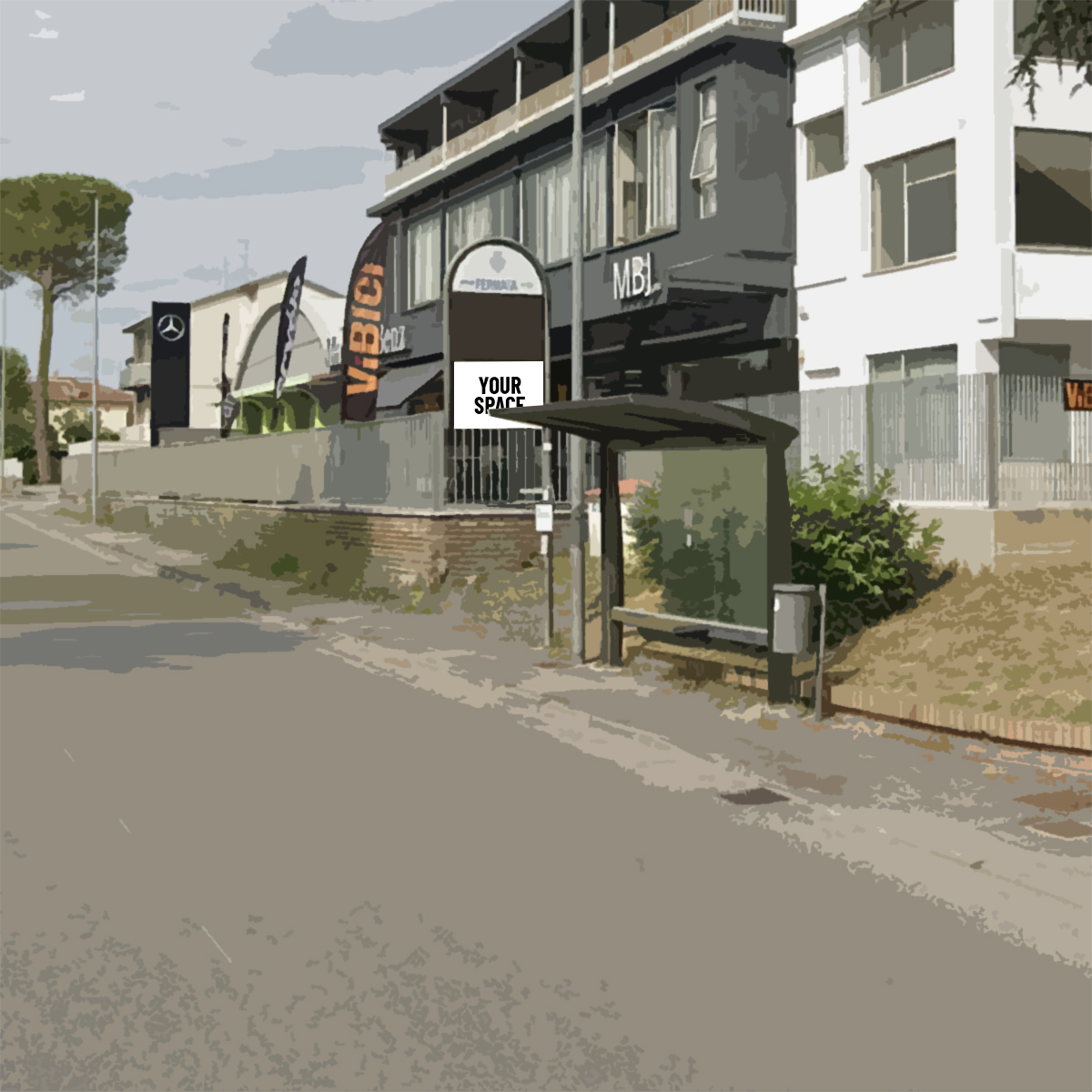 SPAZIO PUBBLICITARIO 100 x 140 Via Ancona (JESI) Dal 19/10/2026 al 29/11/2026 42 giorni